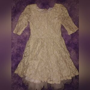 Knitworks Cream Lace Kids Dress